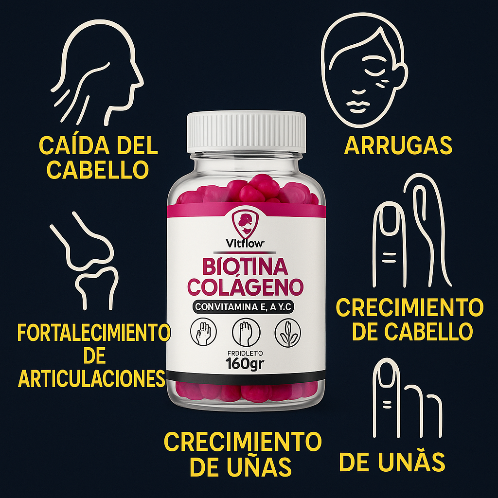 Vitflow – Gomas de Biotina + Colágeno