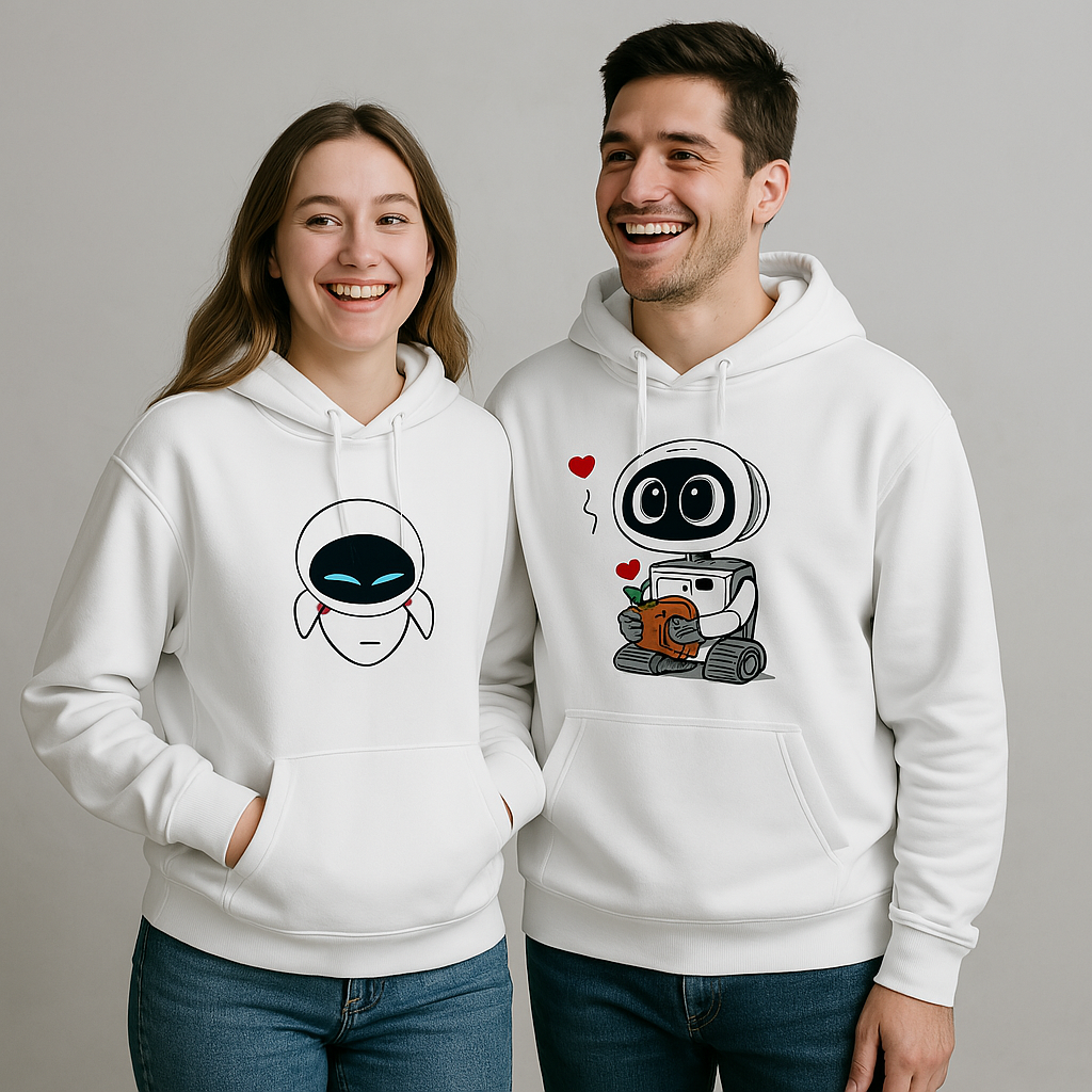 Soulmate Hoodies – Buzos para Parejas Wallee & Eva