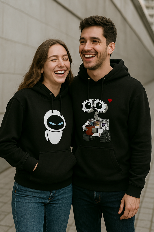 Soulmate Hoodies – Buzos para Parejas Wallee & Eva